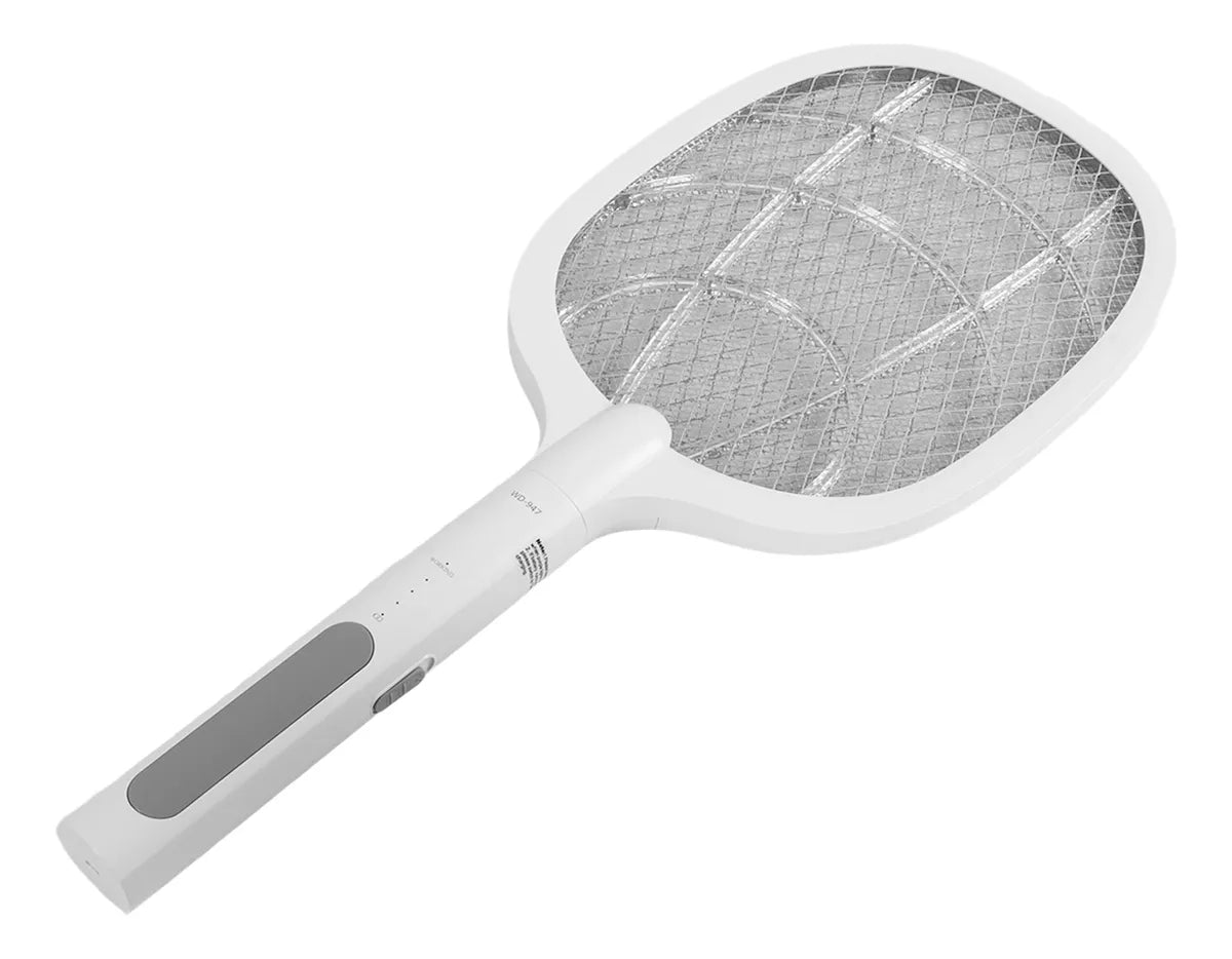 Rechargeable Electric Mosquito Killer Racket 2-in-1 – USB Bug Zapper with LED Flashlight (Random Color)