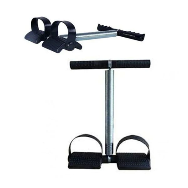 Double Spring Tummy Trimmer – Foot Pedal Resistance Band & Elastic Pull Rope for Home Gym Workout