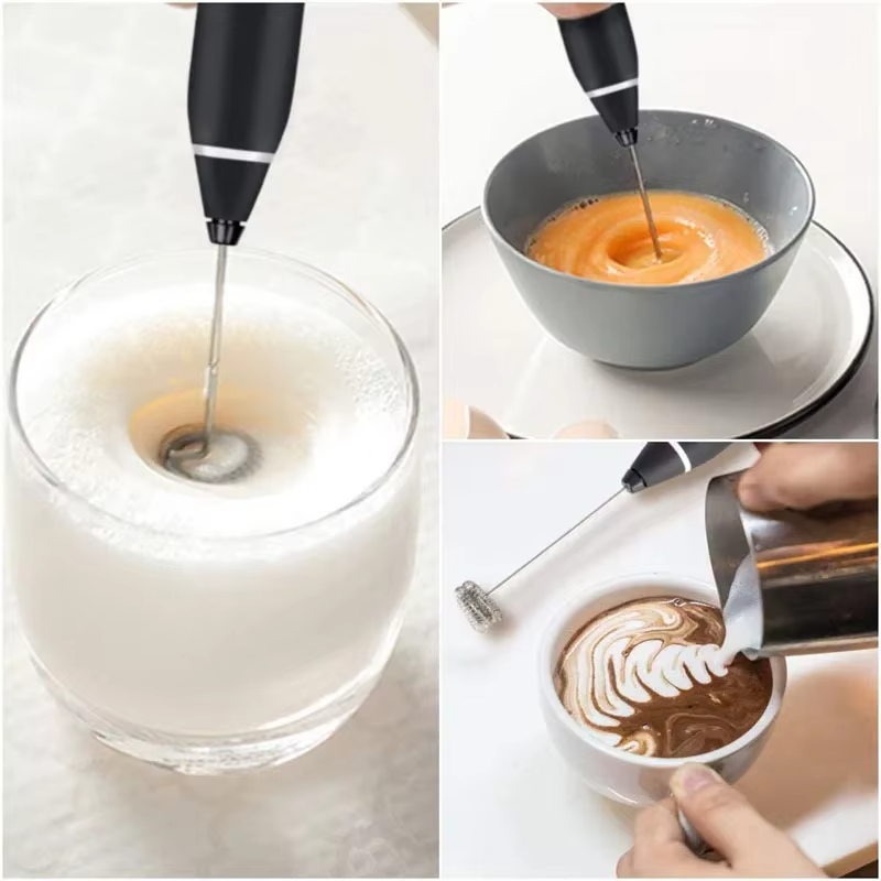 Rechargeable Coffee Beater – USB Milk Frother & Stainless Steel Whisk