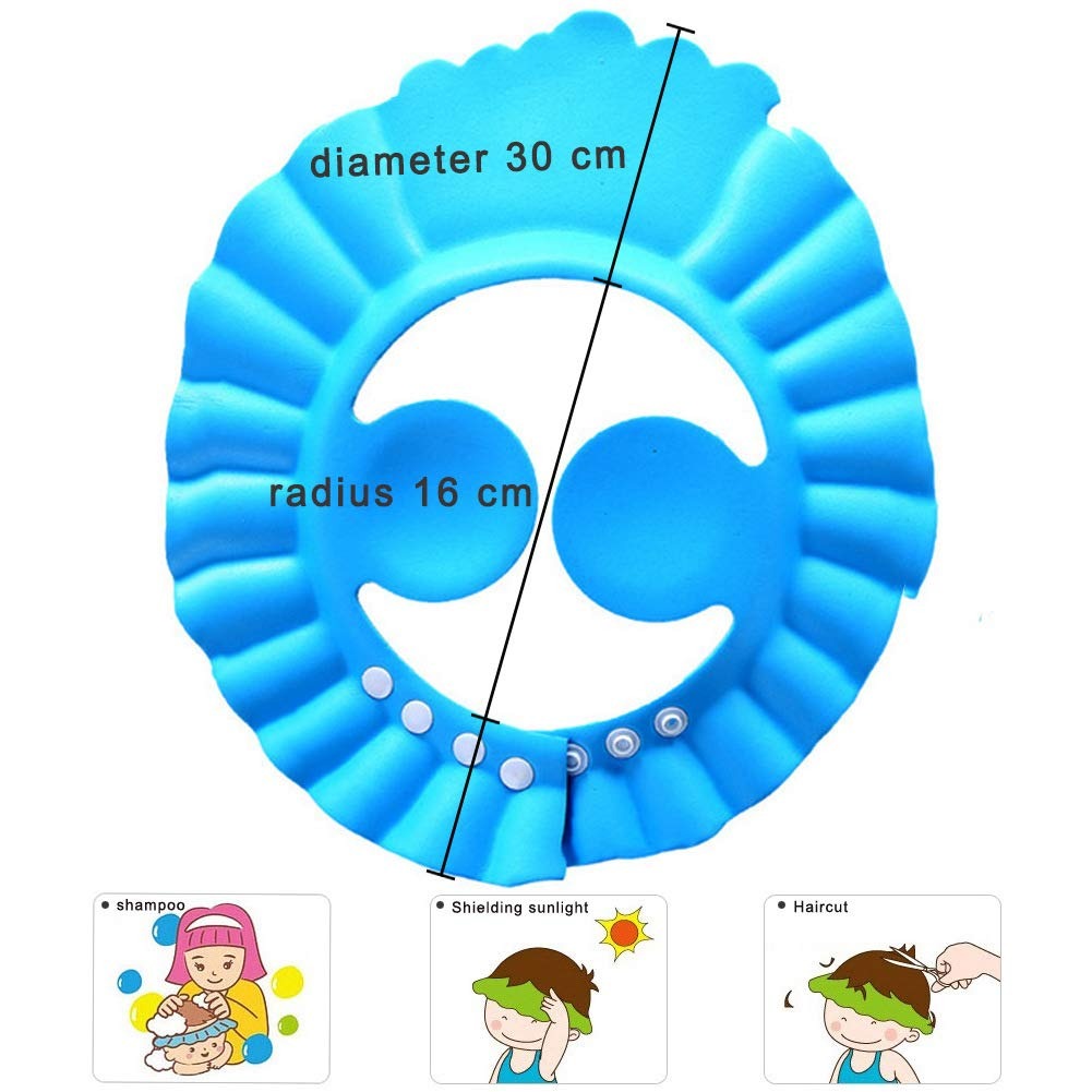 Baby Shower Cap with Stopper – Soft Silicone Bath & Hair Wash Protector