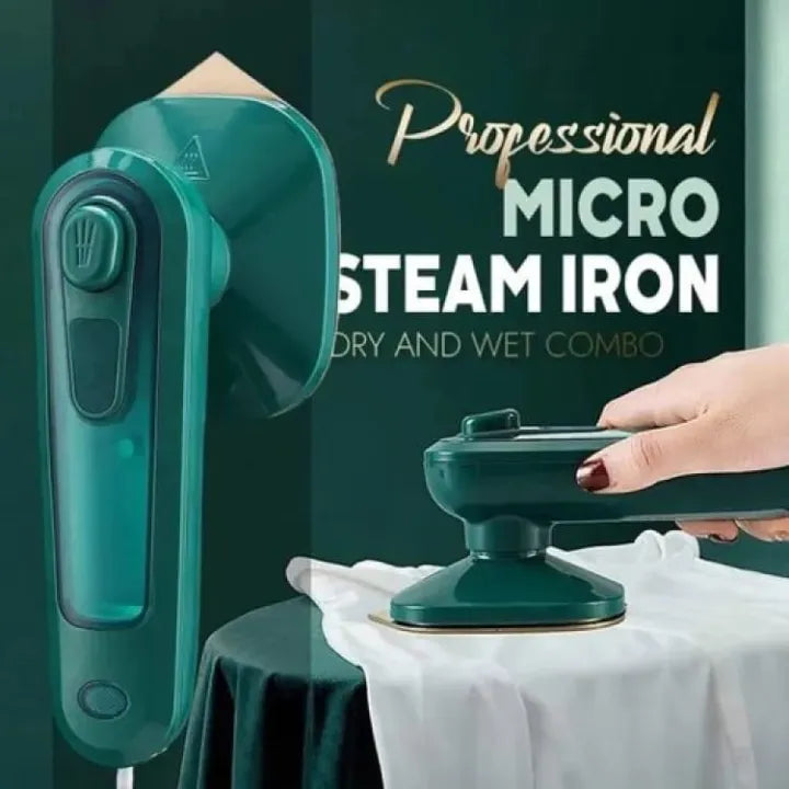 Portable Mini Steam Iron – Wet & Dry Handheld Garment Iron