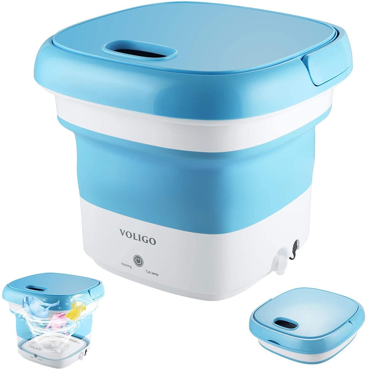 Portable Folding Semi-Automatic Washing Machine – Compact Laundry Washer