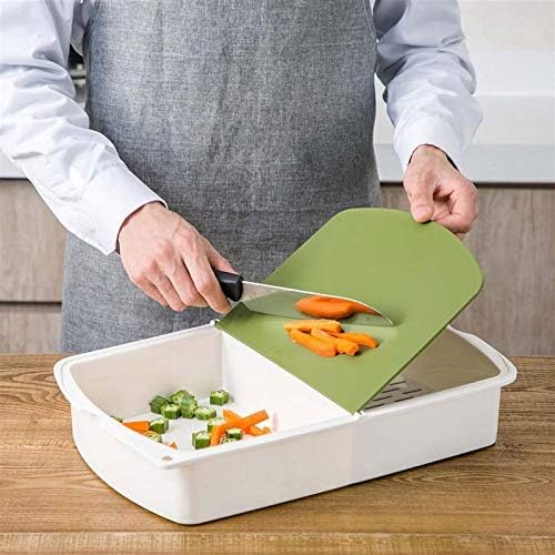 3-in-1 Kitchen Cutting Board – Chopping Board with Drain Basket & Storage Box