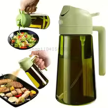 2-in-1 Glass Oil Sprayer & Dispenser – 500ml Spray & Pour Bottle