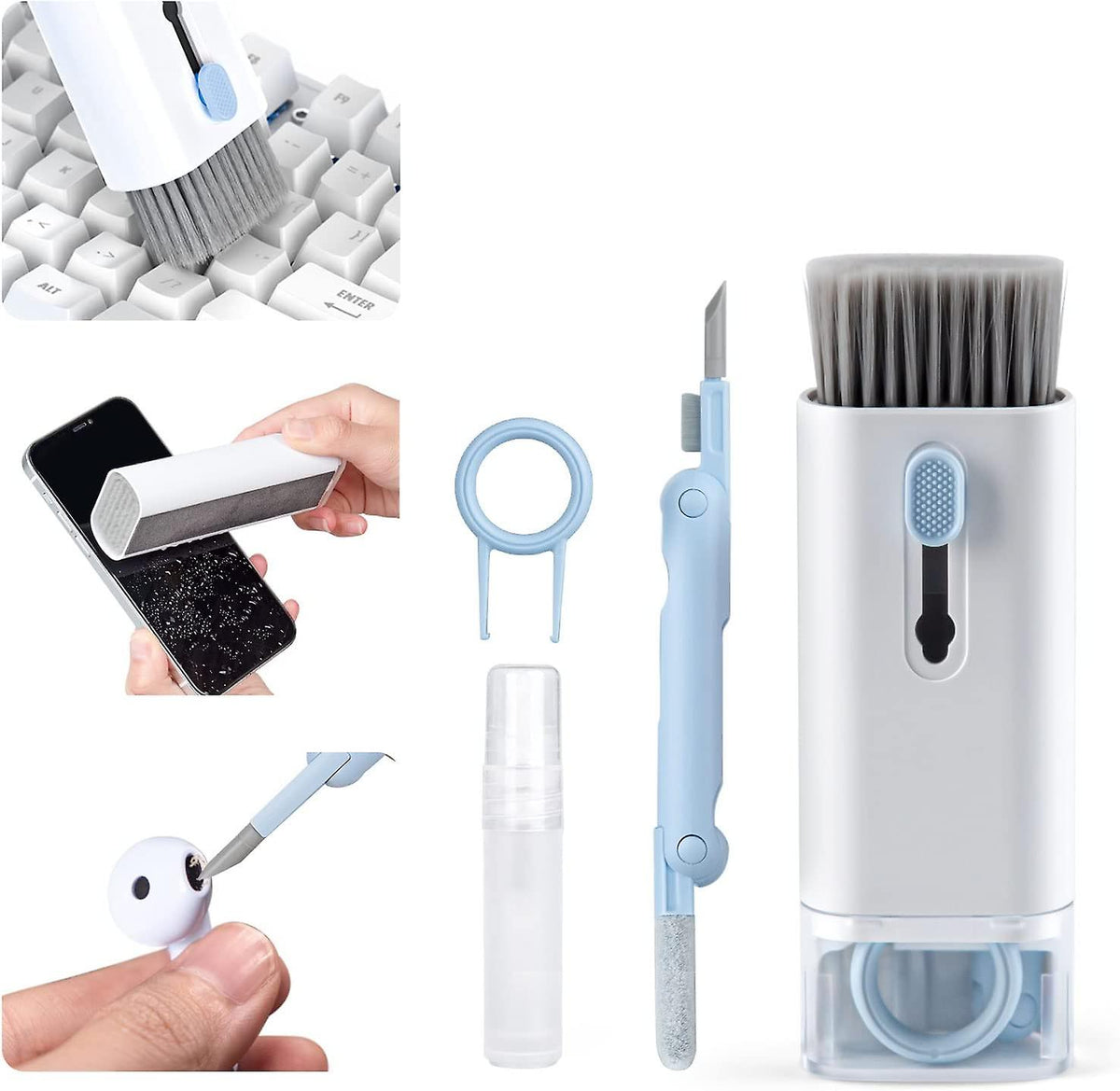 7 in 1 Keyboard & Electronics Cleaning Kit – Multi-Function Cleaning Pen & Keycap Puller