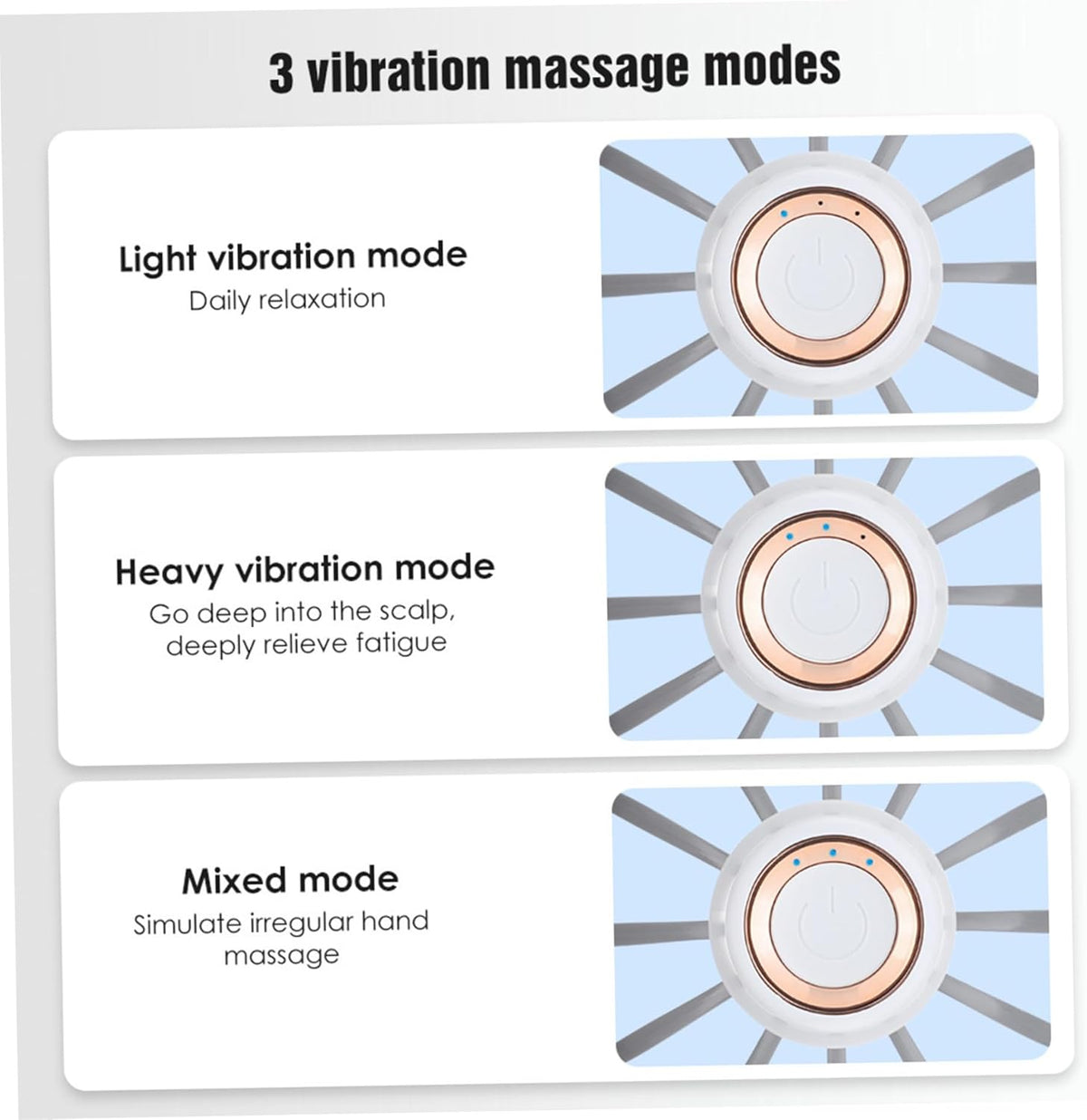 Electric Scalp Massager – 12-Claw Rechargeable Head Massage Tool with 3 Modes