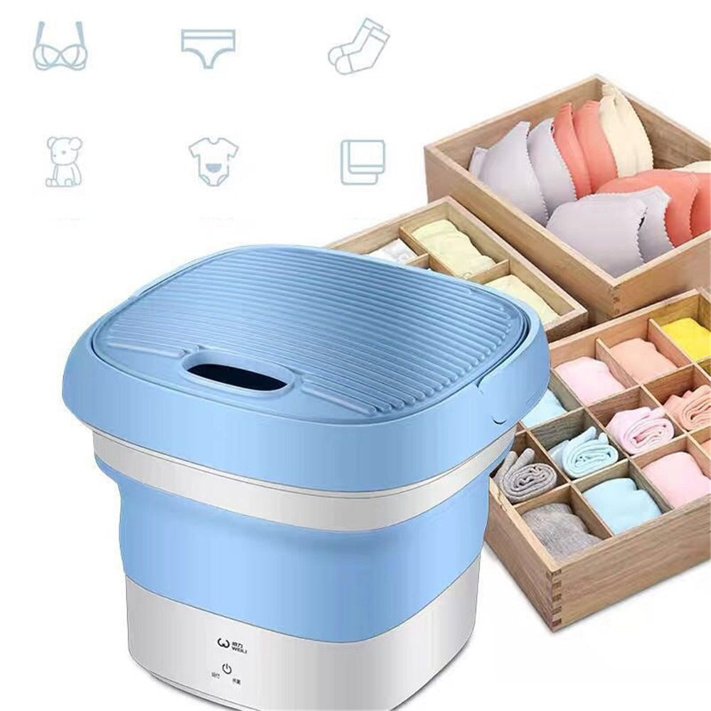 Portable Folding Semi-Automatic Washing Machine – Compact Laundry Washer