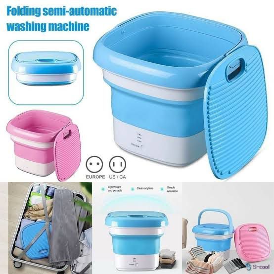 Portable Folding Semi-Automatic Washing Machine – Compact Laundry Washer