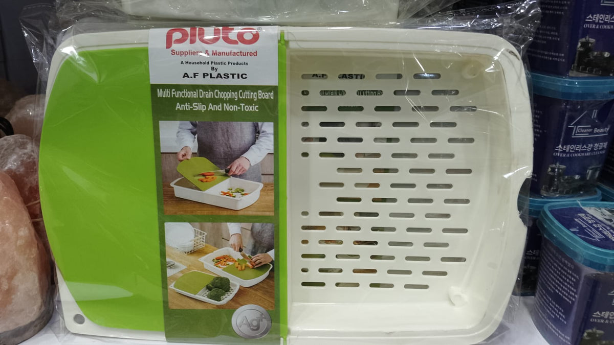3-in-1 Kitchen Cutting Board – Chopping Board with Drain Basket & Storage Box