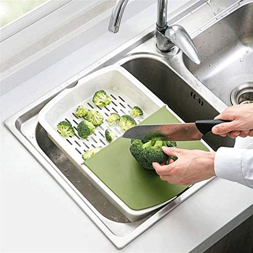 3-in-1 Kitchen Cutting Board – Chopping Board with Drain Basket & Storage Box
