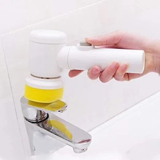 5-in-1 Handheld Electric Cleaning Brush – Multi-Purpose Household Surface Scrubber