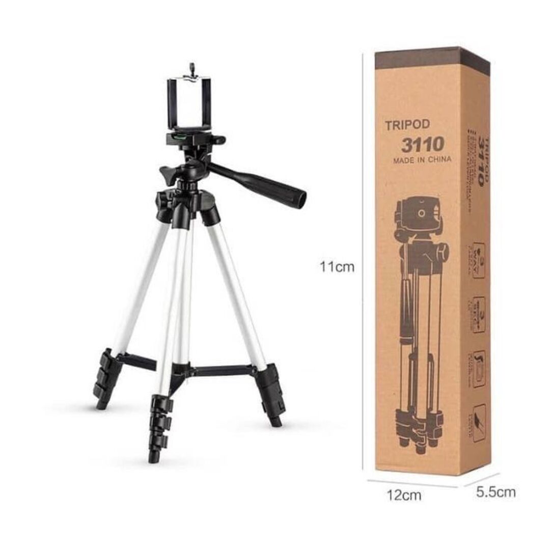 Adjustable Tripod Stand for Mobile & Camera – Universal Phone Holder for Vlogging, Reels & Photography