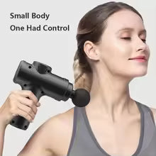 Portable Rechargeable Massage Gun – Deep Tissue Muscle Massager with 4 Heads