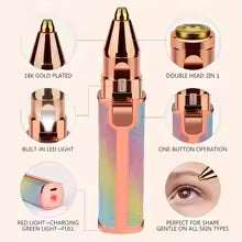 Flawless 2-in-1 Eyebrow & Facial Hair Remover – Rechargeable Precision Trimmer