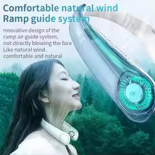 Portable Neck Fan – USB Rechargeable Bladeless Personal Fan