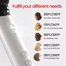 Professional Hair Straightener Brush – Ceramic Anti-Scald Comb with 5 Heat Settings